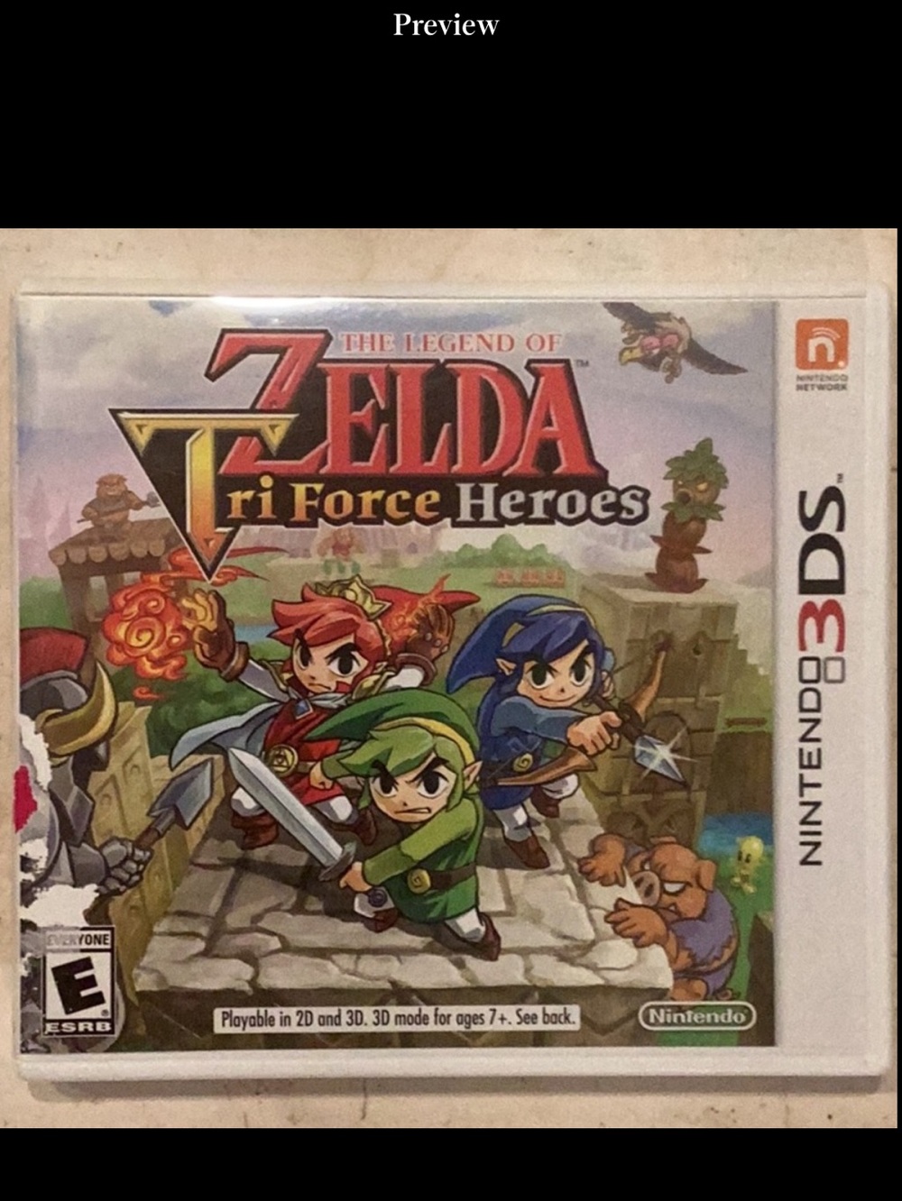 Legend Of Zelda Tri Force Heroes Nintendo 3DS Game